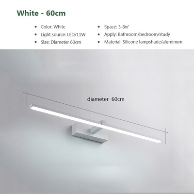 Led peegelvalgustid seinavalgustid Vannitoa veekindel valge must LED lamelamp Moodne siseruumide seinavalgusti Vannitoa valgustus jumestus