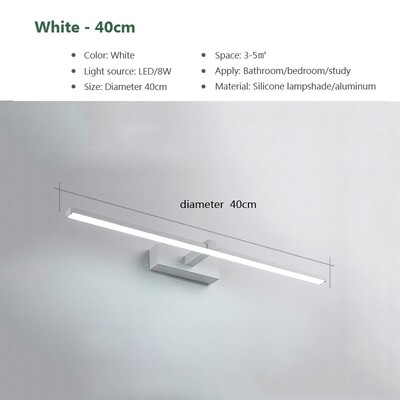 Led peegelvalgustid seinavalgustid Vannitoa veekindel valge must LED lamelamp Moodne siseruumide seinavalgusti Vannitoa valgustus jumestus