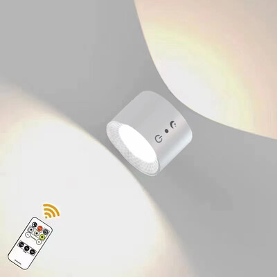 Led dubultgalvas sienas lampa skārienvadības tālvadības pults 360 rotējama USB uzlādes bezvadu pārnēsājama nakts gaisma guļamistabas lasīšanas lampai