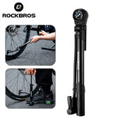 ROCKBROS velosipēda sūknis 120PSI pārnēsājams gaisa sūknis Presta Schrader īpaši viegls rokas sūknis ar spiediena mērītāju MTB šosejas velosipēda piepūtēju