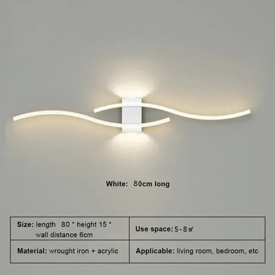 Moder LED-seinalamp, pika ribaga LED-seinalamp Elutoa teler Taustakujundus Magamistoa Trepp Kodu sisevalgustus