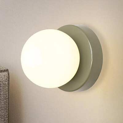 Nordic LED стъклена стенна лампа Минималистичен G9 Base Orb Sconce За спалня Кабинет Коридор Стълбище Осветителни тела за вход на пътека