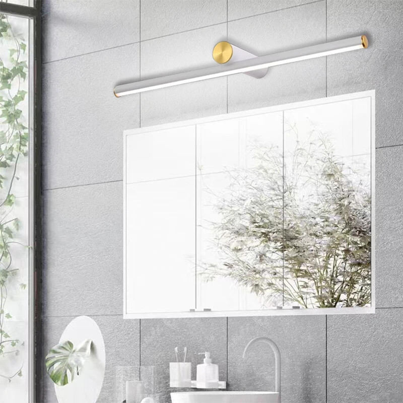 Mūsdienīga LED sienas lampa 40/60 cm spoguļgaismas vannas istabas tualete melns zelts ar garu sloksni mājas dekoru Led apgaismojuma lampas spīdums