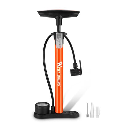 WEST BIKING Pompă pentru biciclete 160PSI Pompă portabilă pentru bicicletă din oțel inoxidabil Schrader Presta Supapă de umflare Accesorii pentru bicicletă de drum de munte