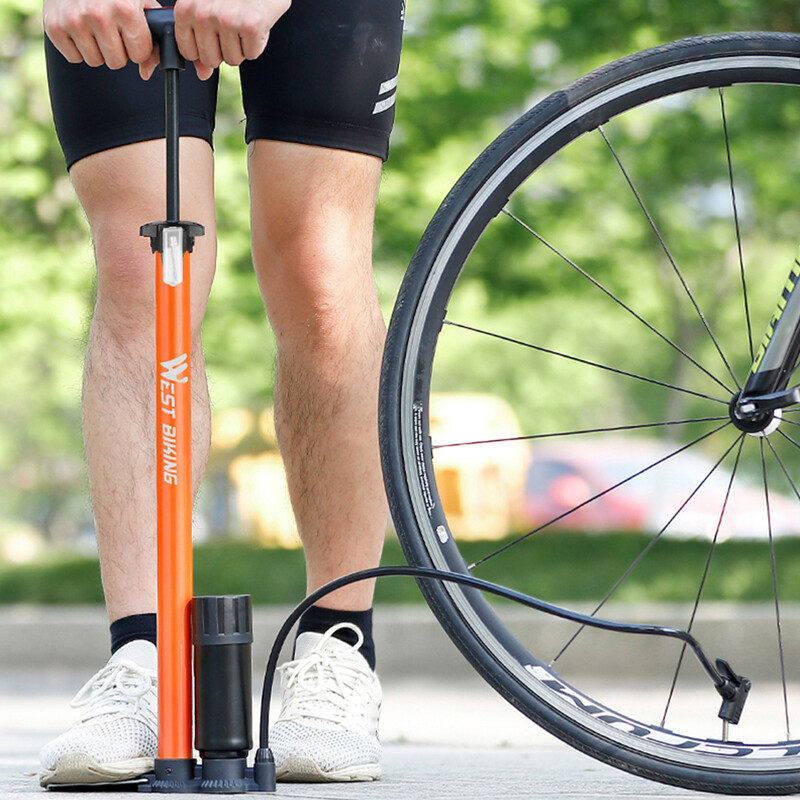 WEST BIKING kerékpár szivattyú 160 PSI hordozható rozsdamentes acél kerékpárszivattyú Schrader Presta szelepes felfújó hegyi országúti kerékpár tartozékok