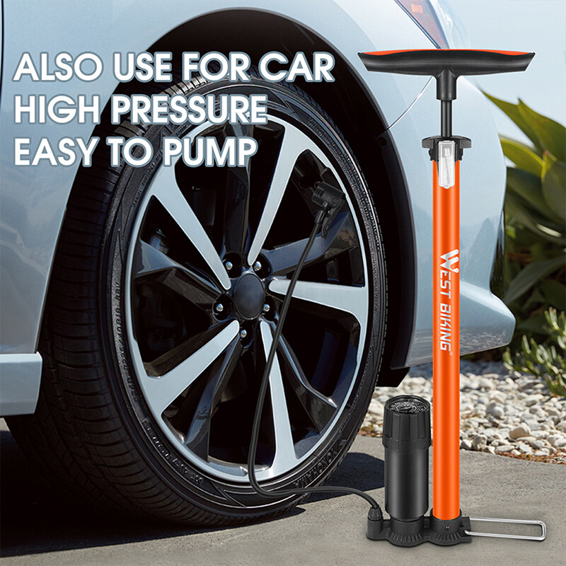 WEST BIKING kerékpár szivattyú 160 PSI hordozható rozsdamentes acél kerékpárszivattyú Schrader Presta szelepes felfújó hegyi országúti kerékpár tartozékok