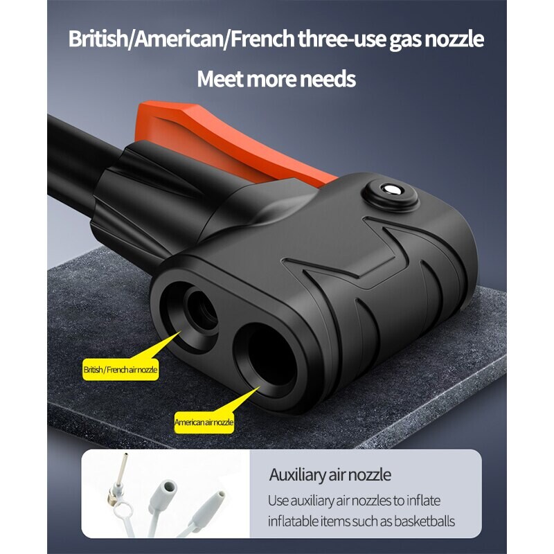 Xunting Brdski bicikl Pumpa za cestovni bicikl MAX 140PSI Prijenosna mini pumpa za bicikl Košarkaška igračka Cijev na napuhavanje Jahanje