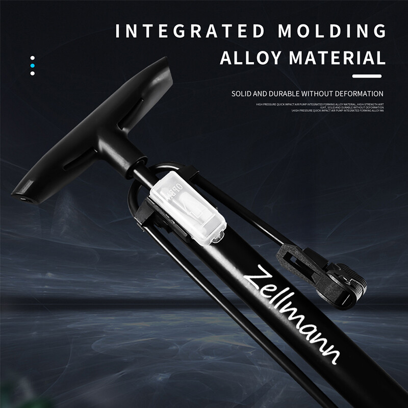 BUCKLOS Zellmann Bicycle Pump 160PSI Road Mountain Bike Air Pump with Gauge Presta Schrader Valve Inflator Tire Cycling Tools