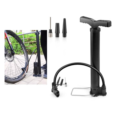 Pompă portabilă pentru biciclete Max 160 PSI Pompă manuală de aer pentru bicicletă Umflator anvelope de baschet Valvă Schrader Pompă de podea Accesorii pentru ciclism