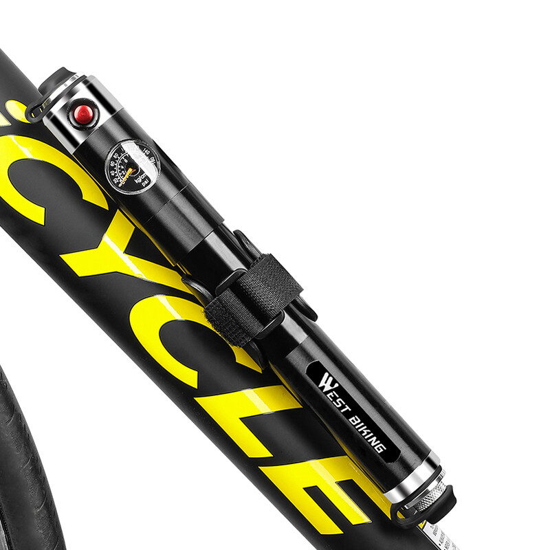 WEST BIKING Hordozható kerékpáros szivattyú nagynyomású kézi szivattyú MTB országúti kerékpár tartozékok Schrader Presta Valve kerékpáros szivattyú