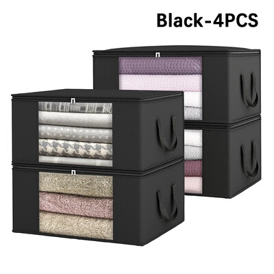 4PCS Vreća za pohranu odjeće velikog kapaciteta Organizator s ojačanom ručkom za pokrivače Pokrivači Posteljine Jastuci Igračke