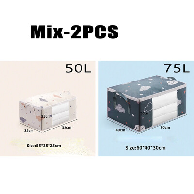 4PCS Vreća za pohranu odjeće velikog kapaciteta Organizator s ojačanom ručkom za pokrivače Pokrivači Posteljine Jastuci Igračke