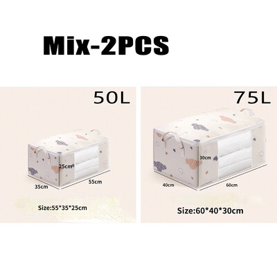 4PCS Vreća za pohranu odjeće velikog kapaciteta Organizator s ojačanom ručkom za pokrivače Pokrivači Posteljine Jastuci Igračke