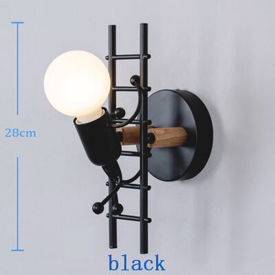 Modern LED fali lámpa skandináv rajzfilm baba fali lámpák amerikai kreatív fém robotkarács gyerekeknek baba szoba nappali hálószoba