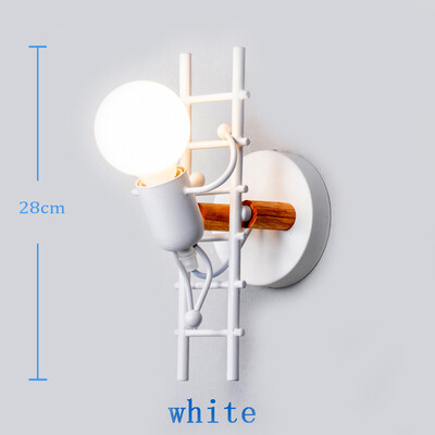 Modern LED fali lámpa skandináv rajzfilm baba fali lámpák amerikai kreatív fém robotkarács gyerekeknek baba szoba nappali hálószoba