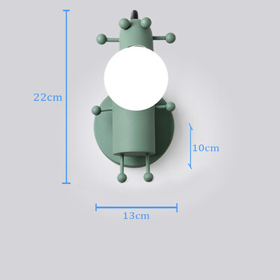 Modern LED fali lámpa skandináv rajzfilm baba fali lámpák amerikai kreatív fém robotkarács gyerekeknek baba szoba nappali hálószoba