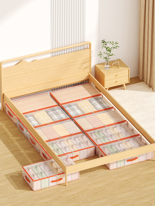 Saliekams transportēšanas maisiņš pvc gultas apakšas uzglabāšanas maiss Sakopts guļamistabas kopmītņu piederumi Transporta kaste Koledžas iepakojuma uzglabāšanas soma