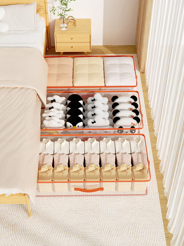 Saliekams transportēšanas maisiņš pvc gultas apakšas uzglabāšanas maiss Sakopts guļamistabas kopmītņu piederumi Transporta kaste Koledžas iepakojuma uzglabāšanas soma