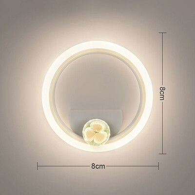 LED zidni svijećnjak Akrilna noćna zidna svjetiljka Zidna rasvjeta s promjenjivim svjetlom u 3 boje za unutarnje dekoracije u potkrovlju kuće