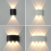 Led fali lámpa kültéri lépcsős lámpatest éjjeli tetőtér Nappali Fel Le Otthon Folyosó Lampada 2W 4W 6W 8W 10W 12W fali lámpatest
