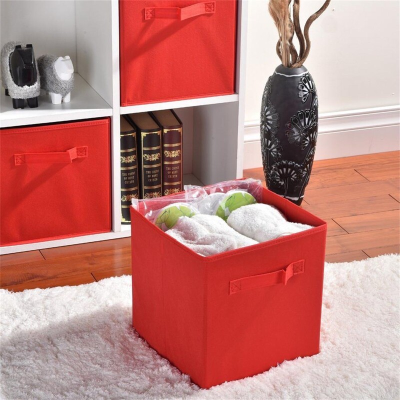 Cutii de depozitare cutie țesute, cuburi de depozitare pliabile din țesături și sertar pentru depozitare pentru dulap și jucării