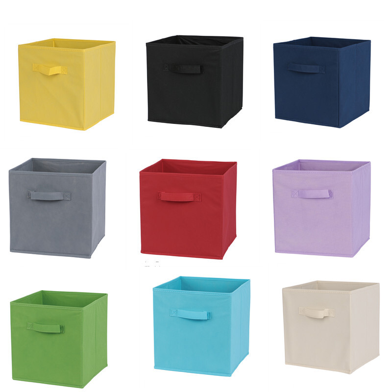 Cutii de depozitare cutie țesute, cuburi de depozitare pliabile din țesături și sertar pentru depozitare pentru dulap și jucării