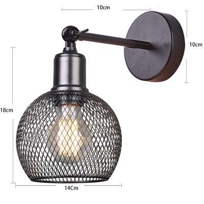 Lampă de perete industrială de epocă Abajur de tavan Lampă de perete retro pentru mansardă Iluminat de interior Cafe Bar Lampă decor E27 pentru cameră