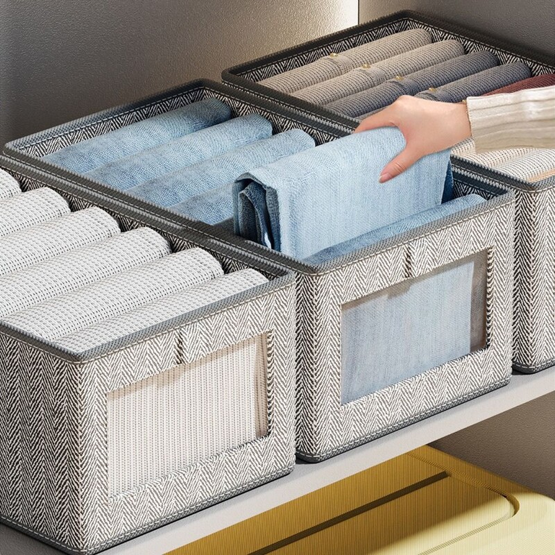 Vidljiva Kutija za pohranu odjeće Ladica za hlače Ladica za organiziranje Kutija Classified Sklopiva majica Organizator Ormar