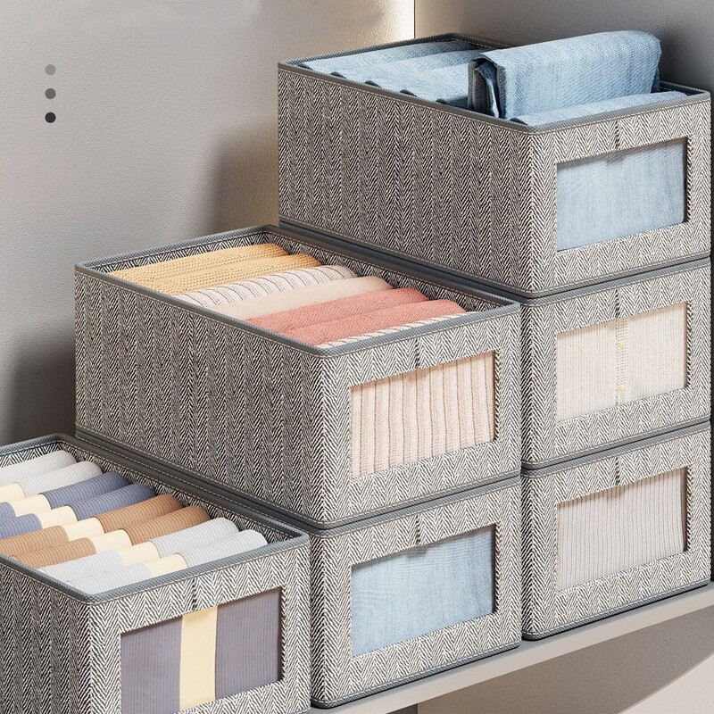 Vidljiva Kutija za pohranu odjeće Ladica za hlače Ladica za organiziranje Kutija Classified Sklopiva majica Organizator Ormar