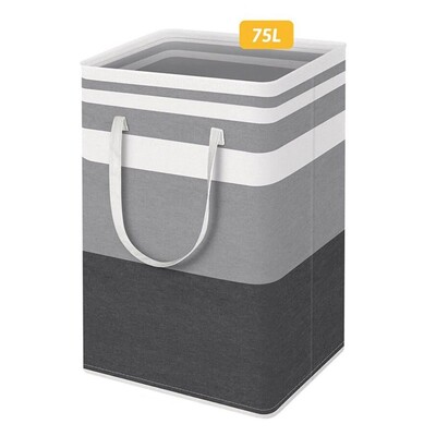 75L, sklopiva košara za rublje velikog kapaciteta, posuda za odlaganje odjeće s produljenom ručkom, korpa za pranje prljave odjeće