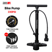 ThinkRider Bicycle Pump 230PSI Φορητή αντλία ποδηλάτου από ανοξείδωτο χάλυβα Schrader Presta Valve Inflator Mountain Bike Road