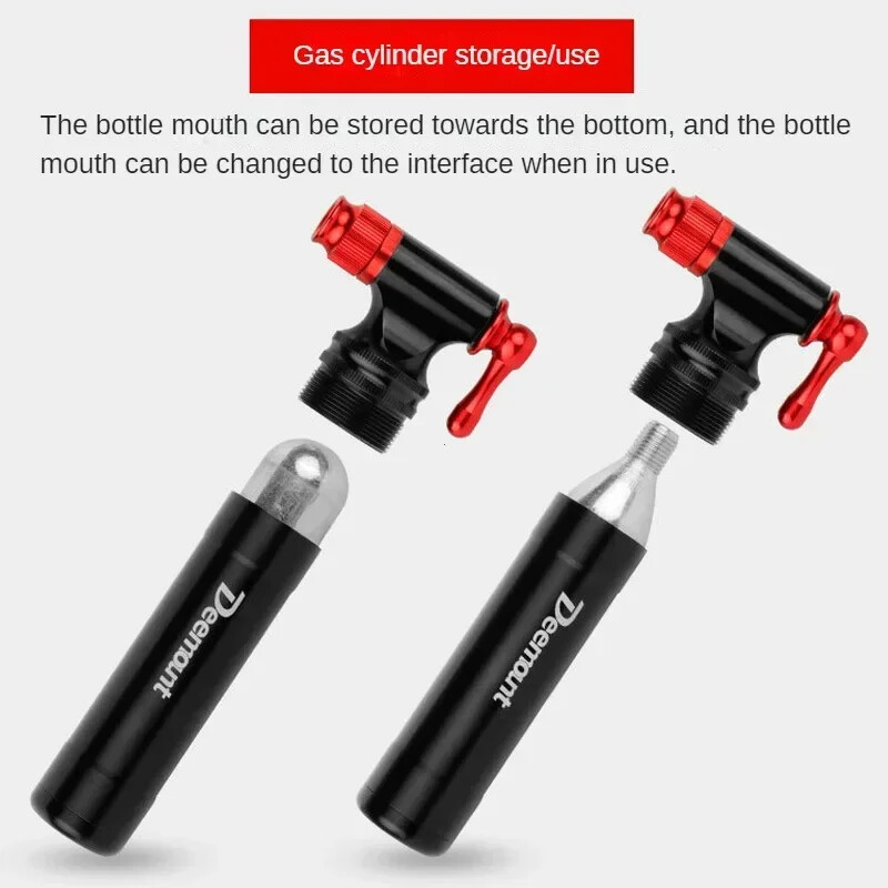 Biciklistička prijenosna zračna pumpa Co2 Pumpa za gume Aluminijska mini pumpa odgovara 8/12/16G Co2 za dodatke za MTB bicikle