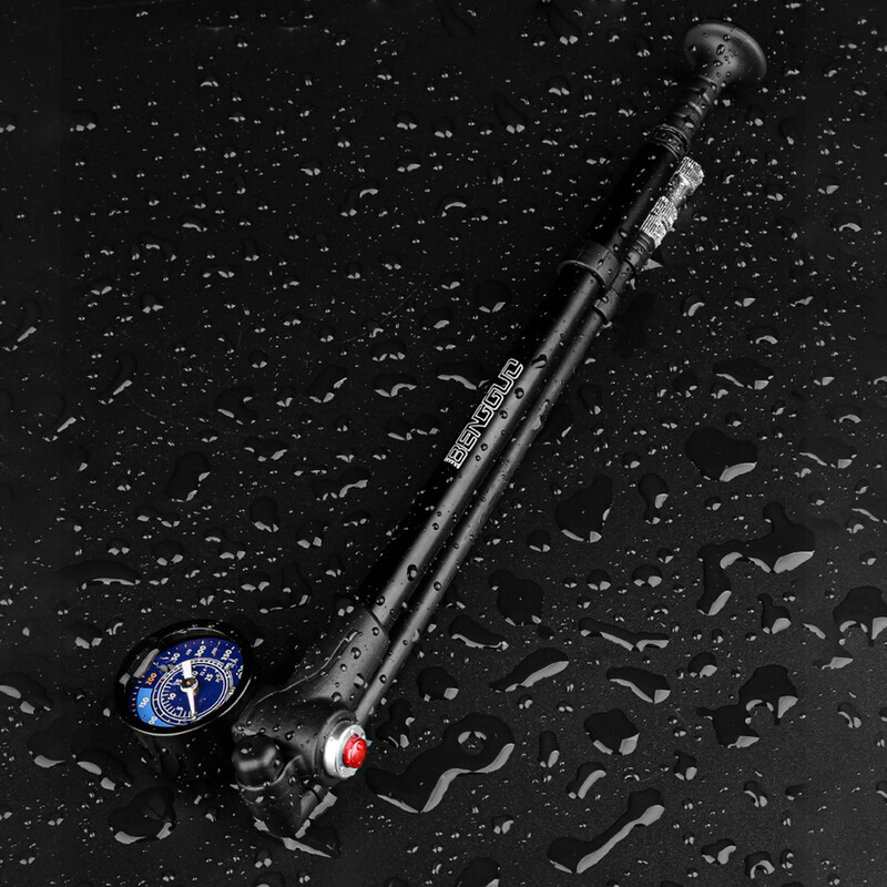 Hegyi kerékpáros szivattyú 400 PSI kerékpározáshoz hordozható kerékpáros léglengéscsillapító szivattyú műszeres alumíniumötvözet MTB kerékpáros gumiabroncs felfújó légszivattyúval