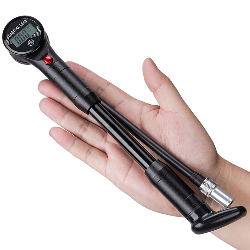 Velosipēda sūknis 320PSI augstspiediena balstiekārtas sūkņa piepūšana ar digitālo mērītāju MTB velosipēda priekšējās dakšas aizmugurējās piekares gaisa amortizatoriem