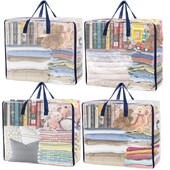 Genți de mutare foarte mari, transparente, cu fermoar. Genți de depozitare rezistente pentru îmbrăcăminte, pătură, cuverturi, perne, jucării, lenjerie de pat