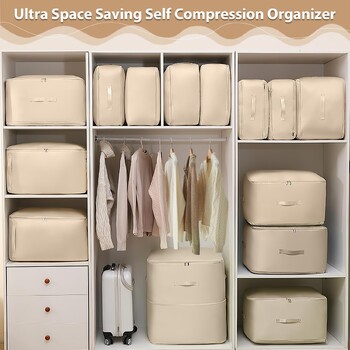 Self Compression Organizer Τσάντα συμπίεσης Super Space Saving Self Compression Organizer Σπίτι Υπνοδωμάτιο Τσάντα αποθήκευσης ρούχων