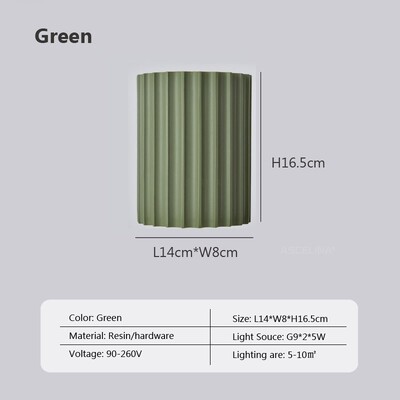 Μοντέρνο επιτοίχιο φωτιστικό LED Macaron Resin G9 Απλίκες για υπνοδωμάτια σαλονιού Διαδρόμου στο κομοδίνο Απλή διακόσμηση σπιτιού εσωτερικού χώρου