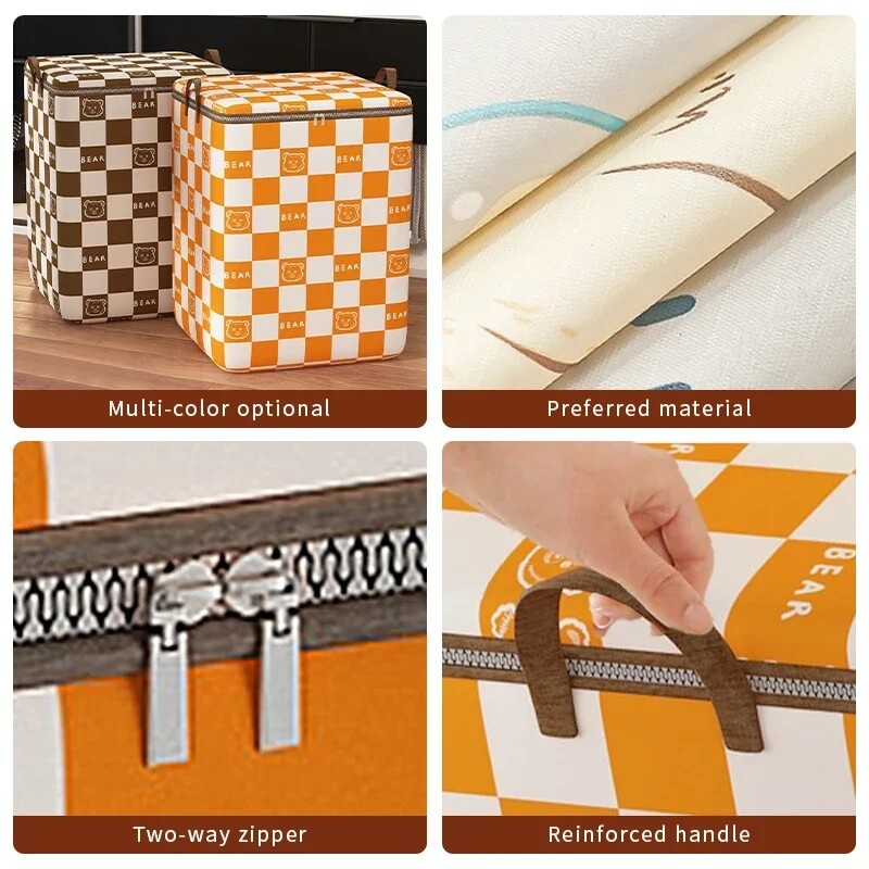 Torba za pohranu u kućanstvu Netkani ormar Poplun Vreća za pohranu odjeće Ormarska kutija Torba za organizatore garderobe Otporan na prašinu Skladište velikog kapaciteta