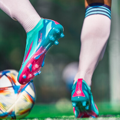 Pantofi de fotbal pentru bărbați de înaltă calitate Cizme de fotbal antiderapante pentru gazon pentru copii TF/FG Cizme de fotbal de antrenament Chuteira Campo 2410