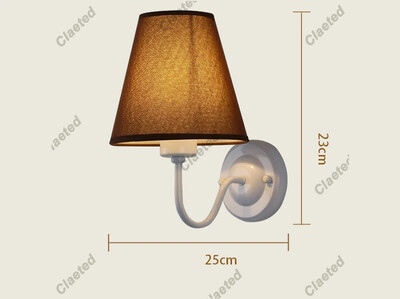 110V/220V fali lámpa LED-es E27 izzóval szövet lámpaernyő fali lámpák szállodai hálószobákhoz, éjjeli nappali lépcsőkhöz, lakberendezéshez