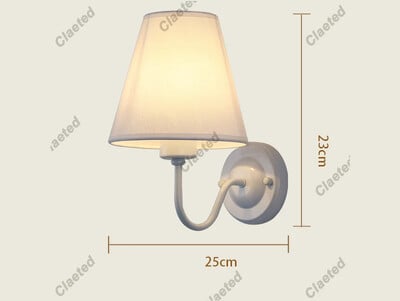 110V/220V fali lámpa LED-es E27 izzóval szövet lámpaernyő fali lámpák szállodai hálószobákhoz, éjjeli nappali lépcsőkhöz, lakberendezéshez