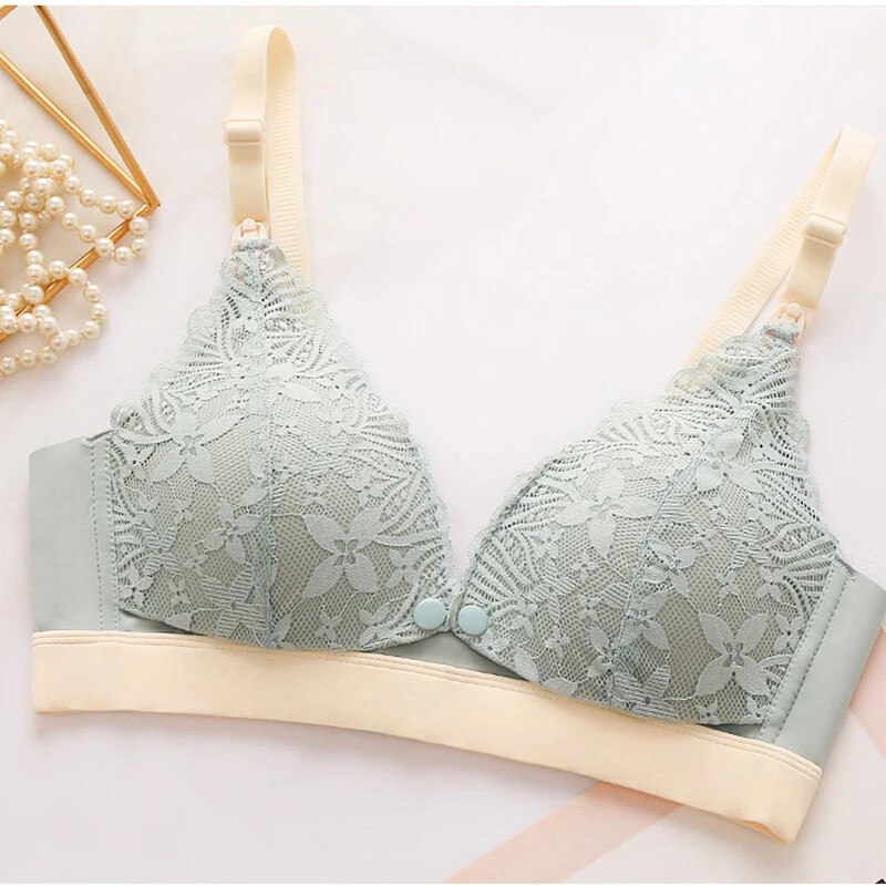 Γυναικείο λεπτό σουτιέν εγκυμοσύνης χωρίς ραφές χωρίς ραφές, άνετο μπροστινό ανοιχτό σχέδιο για θηλασμό μετά τον τοκετό