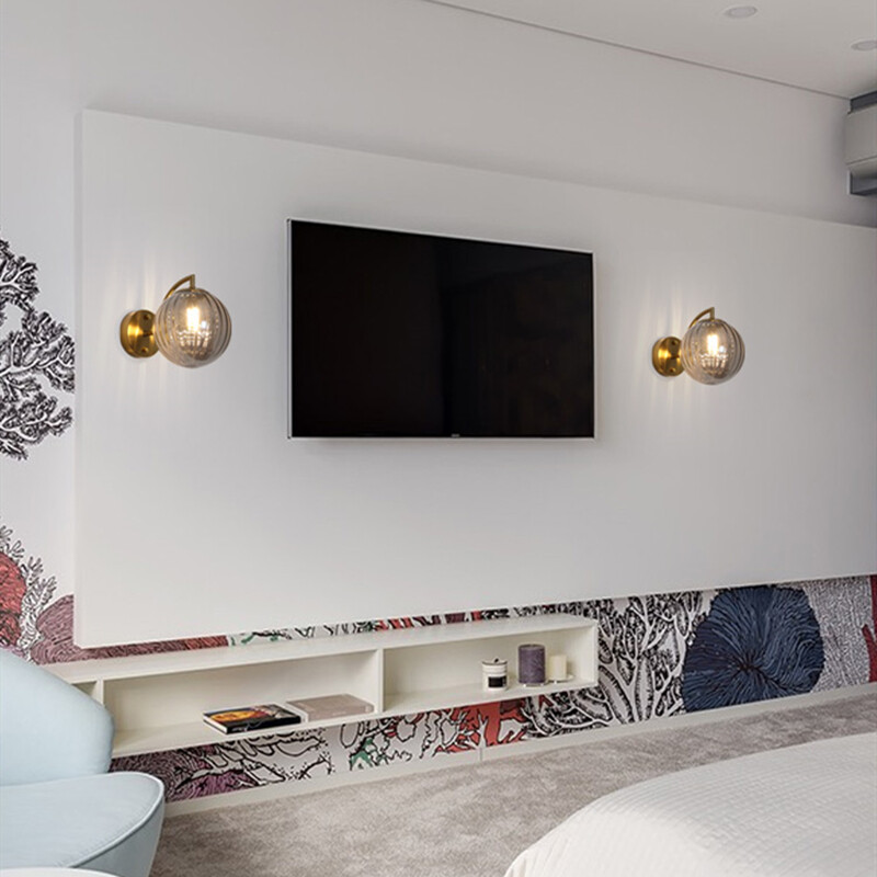 Moodne LED-seinalamp Põhjamaade klaasist kuulseinavalgustid elutuppa magamistuppa Kodu voodi seinavalgusti Vannitoa valgustid peeglivalgusti