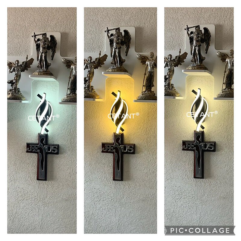 Moderna LED zidna svjetiljka LED kućni dekor Zidni svijećnjak za spavaću sobu Noćni hodnik Dnevni boravak Backgroud Crno Bijela rasvjeta Sjaj