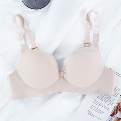 Női Seamless Melltartó Szexi Push Up Bralette Fehérnemű Vezeték nélküli női fehérnemű Divatos betűmintás melltartó háromnegyedes (3/4 csésze)
