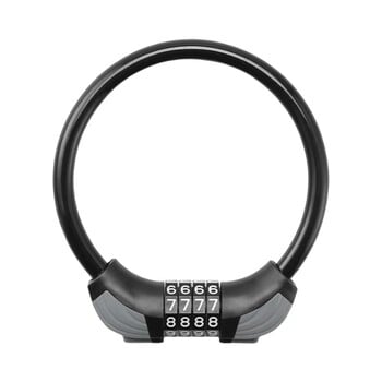 1,5m Bike 5 Code Αντικλεπτική βαρέως τύπου Steel Cable Riding Lock Συνδυασμός Νυχτερινό Εργαλείο με Εξωτερικό Φως T1u6