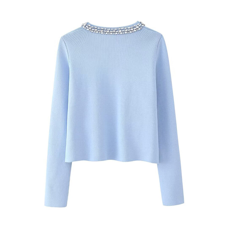 Willshela női divatos 2 részes szett gyémánt kötött pulóverrel és vintage magas elasztikus derekú miniszoknya női elegáns szoknya készlettel