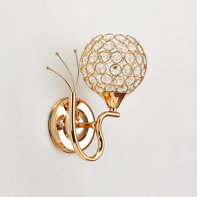 Prabangus krištolo sieninis šviestuvas Nordic E27 Naktinis šviestuvas koridoriui Balkonui Laiptai Rūbinė Miegamasis Namai Vidaus Apšvietimas