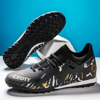 Pantofi de fotbal pentru bărbați Cizme de fotbal pentru antrenament TF înalte, antiderapante, pentru gazon, unisex, Futsal, rezistente la uzură, băieți, fete, în aer liber
