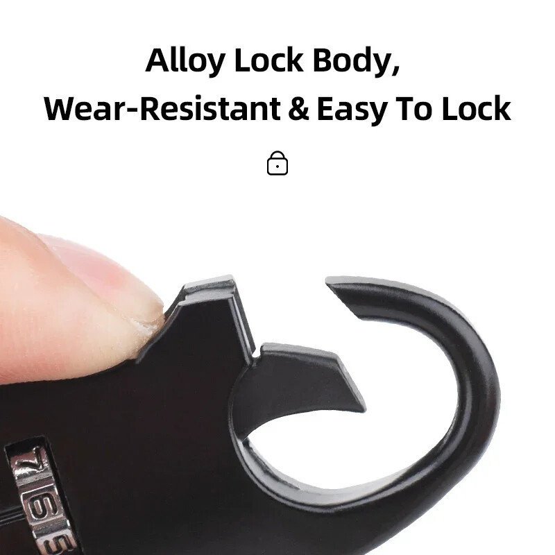 ROCKBROS Ķiveres Slēdzenes Mini Velosipēda Slēdzene Pretaizdzīšanas velosipēda slēdzene Īpaši viegla Elastīga 90cm Paroles Slēdzenes Riteņbraukšanas Moto ķiveres slēdzene